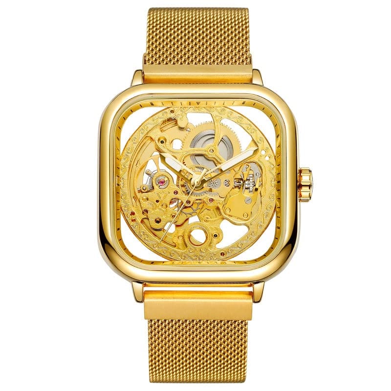 Automatic Mechanical Skeleton Transparent Analog Mesh Steel Band Men's Watch - FSG24724 Automatic Mechanical Skeleton Transparent Analog Mesh Steel Band Men's Watch - FSG24724