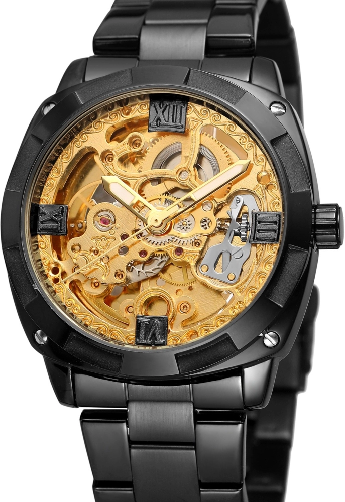 introducing the AutomaticLuxury Self-Winding Skeleton Analog Wristwatch Steampunk Mechanical Watch for Men—a timepiece that doesn’t just tell time, but defines your style statement. This fusion of modern design and classic engineering is perfect for men who wish to stand out from the crowd. This watch is not just an accessory; it is a technological marvel that brings a bold and trendy look to every wrist. Are you looking for a watch that looks like a piece of art on your wrist? Do you love the complex mechanics of automatic watches? If yes, then this watch, featuring a Transparent dial and Skeleton design, will meet your every expectation. It has been meticulously designed to meet the demands of today’s Trending fashion. Automatic watches for More Product introducing the AutomaticLuxury Self-Winding Skeleton Analog Wristwatch Steampunk Mechanical Watch for Men—a timepiece that doesn’t just tell time, but defines your style statement. This fusion of modern design and classic engineering is perfect for men who wish to stand out from the crowd. This watch is not just an accessory; it is a technological marvel that brings a bold and trendy look to every wrist. Are you looking for a watch that looks like a piece of art on your wrist? Do you love the complex mechanics of automatic watches? If yes, then this watch, featuring a Transparent dial and Skeleton design, will meet your every expectation. It has been meticulously designed to meet the demands of today’s Trending fashion. Automatic watches for More Product