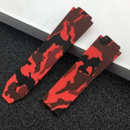 Hublot Watches 25mm Color Silicon Red Army Pattern Strap