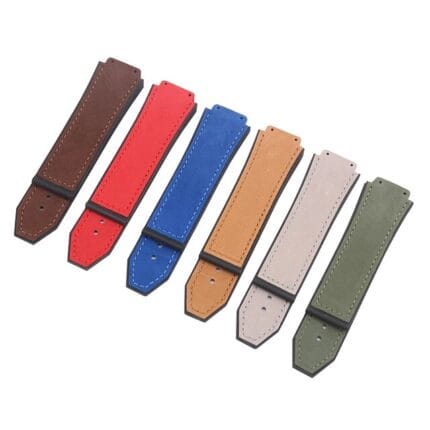 Hublot Watches 25mm Multi Color Leather Strap - Compatible for Hublot Big Bang & King Power Models 6 Pcs Combo