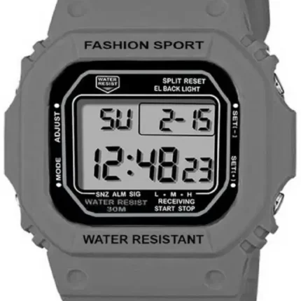 Judge G-SKULL-SHOCK RESIST Grey CANDY LUMINOUS DAY DATE ALARM MULTIFUNCTION STOP Digital Watch - For Men & Women GLX1103