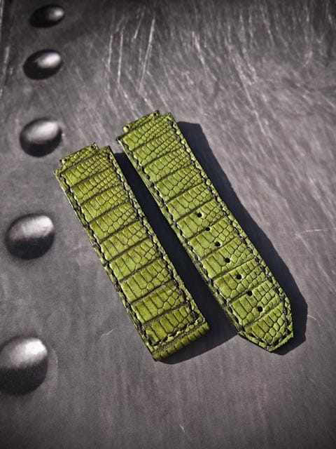 Hublot Watches 25mm Green Color Croco Leather Strap - Compatible for Hublot Big Bang & King Power Models Hublot Watches 25mm Green Color Croco Leather Strap - Compatible for Hublot Big Bang & King Power Models
