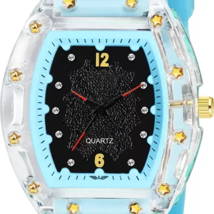 JUDGE Fashionable Transparent Dial Rubber Strap Wrist Analog Watch - For Boys QAE34D