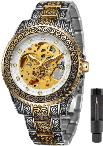 Automatic Classic Skeleton Evocative In Period Style Analog Watch - For Men Automatic Classic Skeleton Evocative In Period Style Analog Watch - For Men