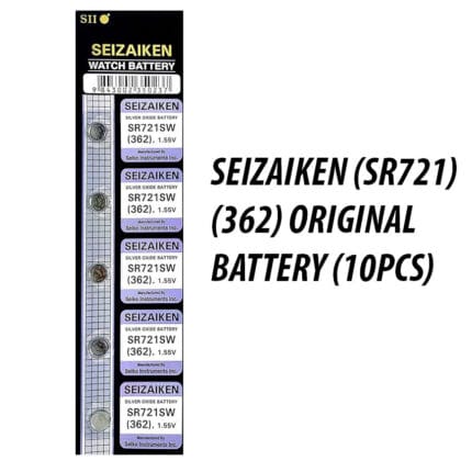 SR721SW (362) Silver Oxide Watch Seizaiken Battery (10 Batteries)