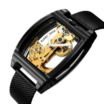 Square skeleton shipper chain fancy Unique Black case Black chain automatic
