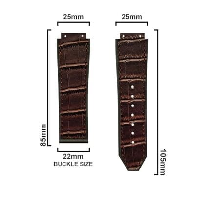 Hublot Watch 25mm Brown Color Croco Leather Strap