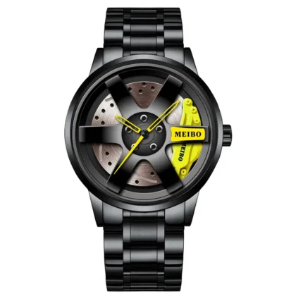 Judge Men's Quartz Watch, Round Circle Case Stainless Steel Wristwatch For Men