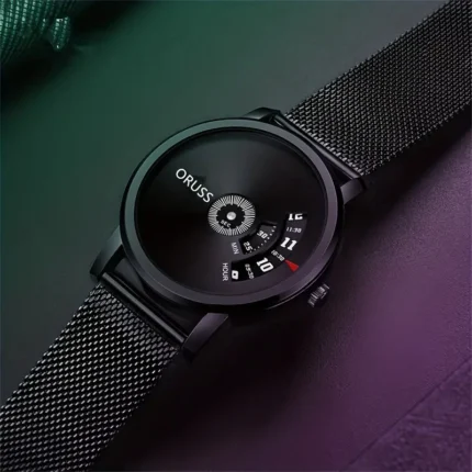 Judge New men's watch high-grade handsome fashion (Black Strap Black)