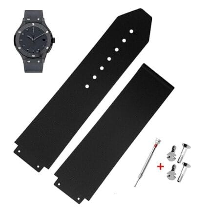 Hublot Watches 25mm Black Color Pu Pattern Strap