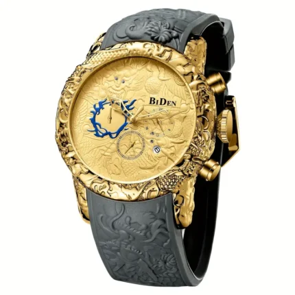 Judge Stainless Steel Designer Chronograph Watch for Men (Grey&Golden)