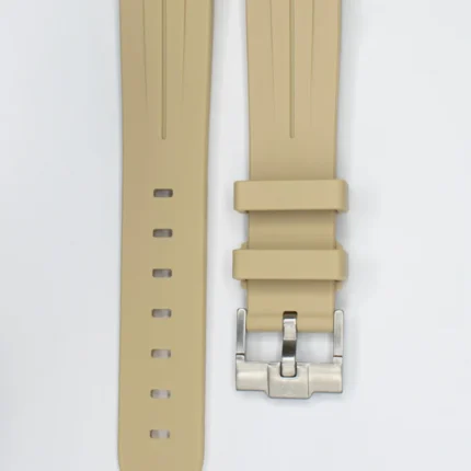 SWATCH LEATHER STRAP 22 MM 22 mm  Leather Watch Strap (Cream) Compatible