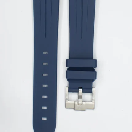 SWATCH LEATHER STRAP 22 MM 22 mm Genuine Leather Watch Strap (BLUE)