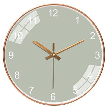 Grey Color Wall clock Elegant Deep Glasses