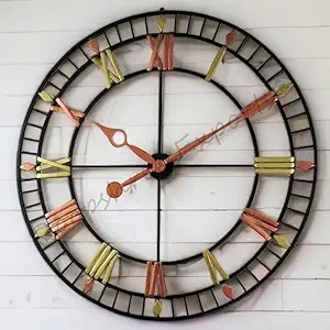 Clock Multicolour Extra Large Wall Clock/One Year Warranty / 9056-36