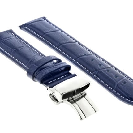 citizen compatible blue leather strap 22mm