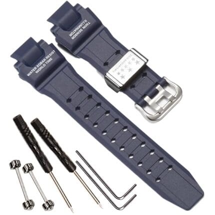 Casio Compatible Strap Black Color GW-4000 GA-1000 GW-A1000 GWA1100 GA-1100 sky cockpit Man's strap Waterproof Sport Rubber Watch Accessories with tool kit