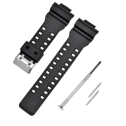 Casio Compatible Strap Red Color SBC 16MM G-SHOCK GD-120, GA-100, GA-110, GA-100C & others Resin Watch Straps Wick Tools