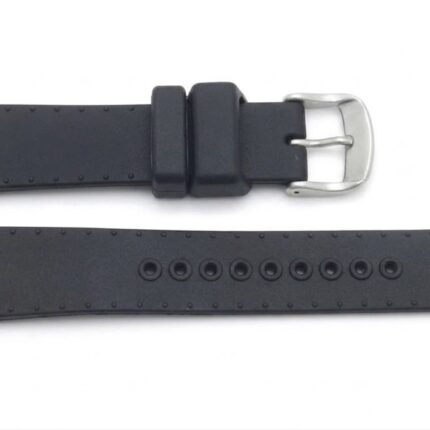 Compatible Seiko Black Silicone 18mm Watch Strap