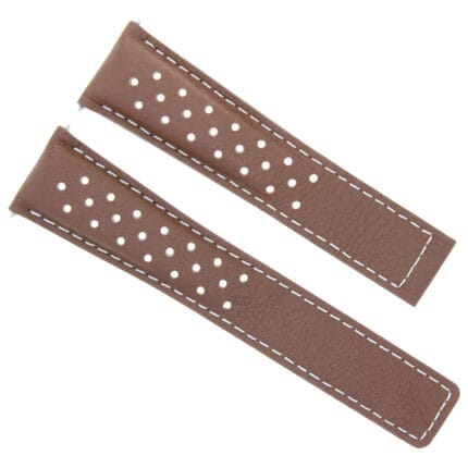 TAG Heuer Carrera Formula Compatible Strap Brown Color Monaco 22mm Leather Strap