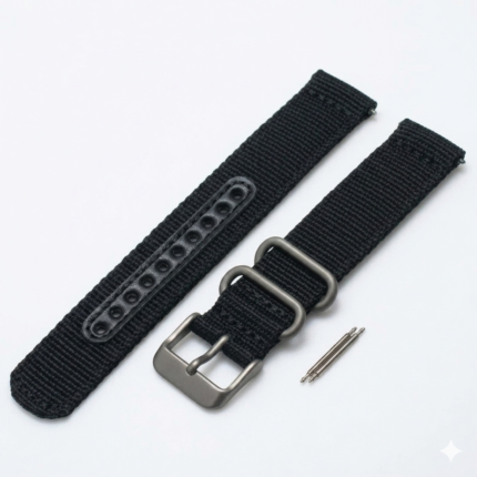 Seiko Strap SNK809 7S26-02J0 18mm Black Nylon Fabric Compatible