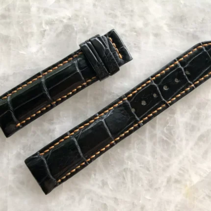 VERSACE V-Sport VFE130015 Black Leather with Brown Stritch Strap 24mm Compatible
