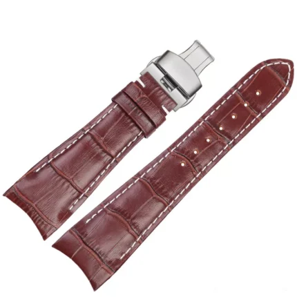 VERSACE VFE130013 Brown Leather Strap with Silver Buckle 24mm Compatible