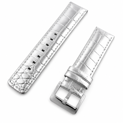 Versace Versus Watch Strap 20Mm Unisex Silver Compatible