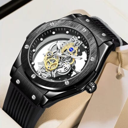 Judge Black Case with Transparent dial silicon Strap Fashion Watch