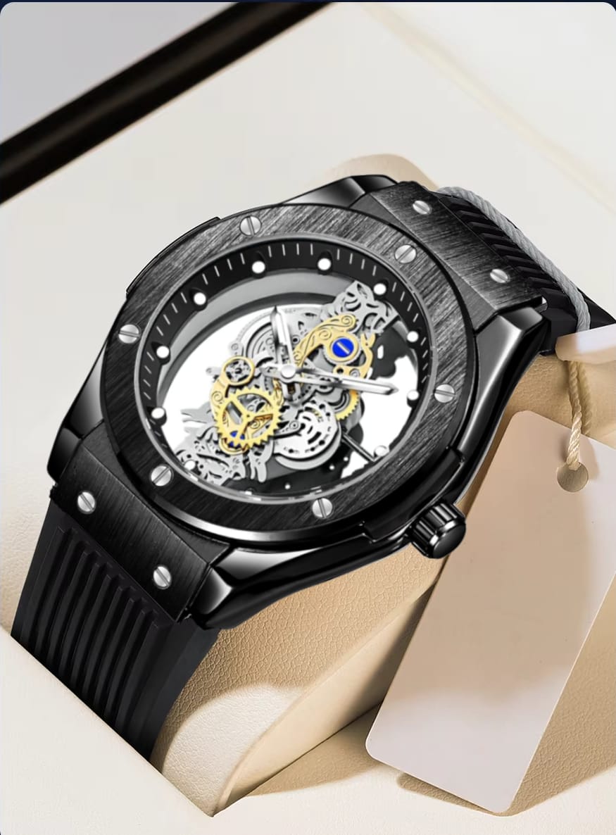 Judge Black Case with Transparent dial silicon Strap Fashion Watch Judge Black Case with Transparent dial silicon Strap Fashion Watch