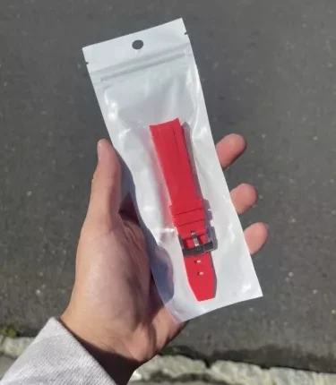 Colorful Silicone Rubber Watch Band red Strap for Omega X Compatible Swatch Mission to Neptune